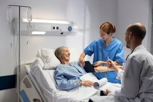 Integrated hospital management software showing patient records, billing, pharmacy, lab, and clinical modules in one unified system