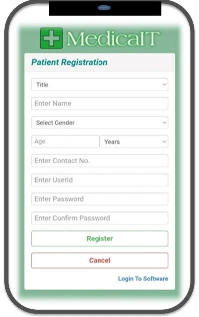 Home 5 Patient app for online registration and healthcare appointments