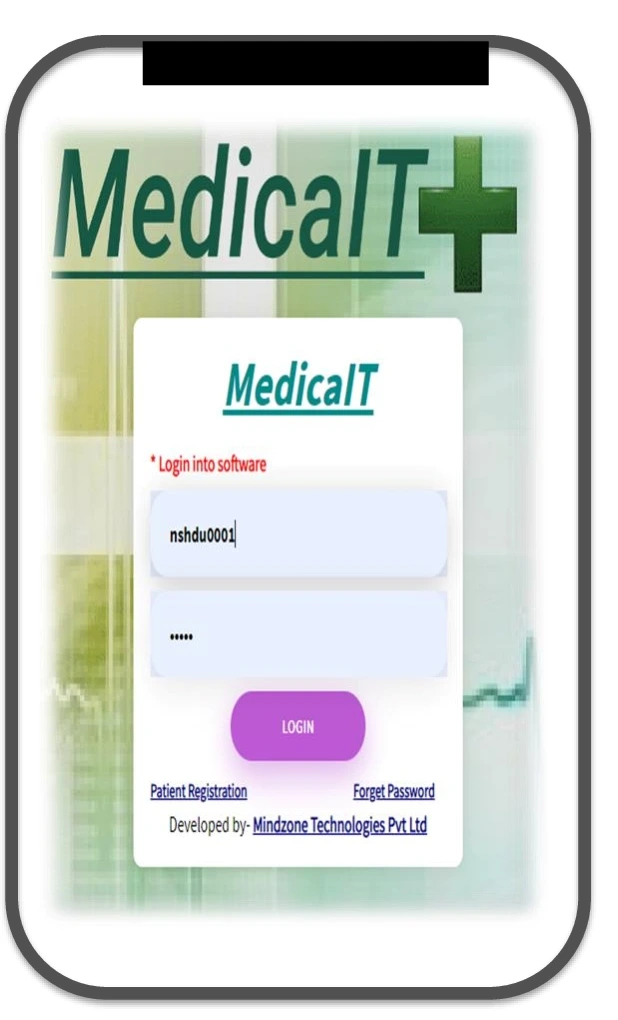 Home 7 Hospital reception app dashboard for patient registration and appointments